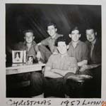 Christmas in the lines Limni 1957 John Phil Terry Bill and a Jock