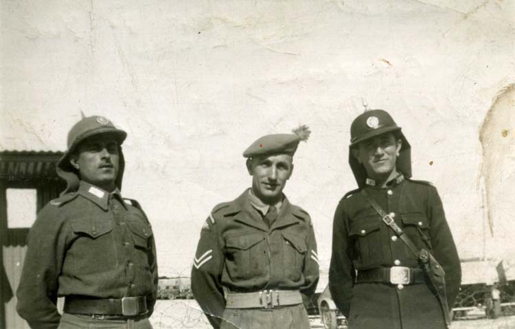 Ababa dock 1951 with two transjordan police