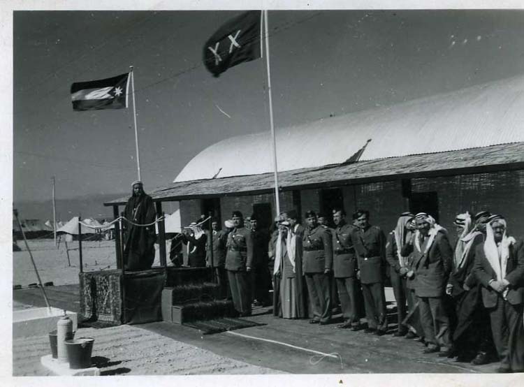 King Abdullah and some of his royal household. LF march past